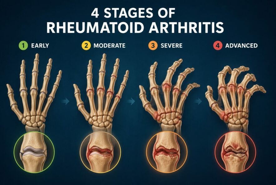 Rheumatoid Arthritis Bone Diagram
